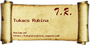 Tukacs Rubina névjegykártya